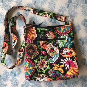 Vera Bradley Midnight W/ Mickey Hipster Crossbody